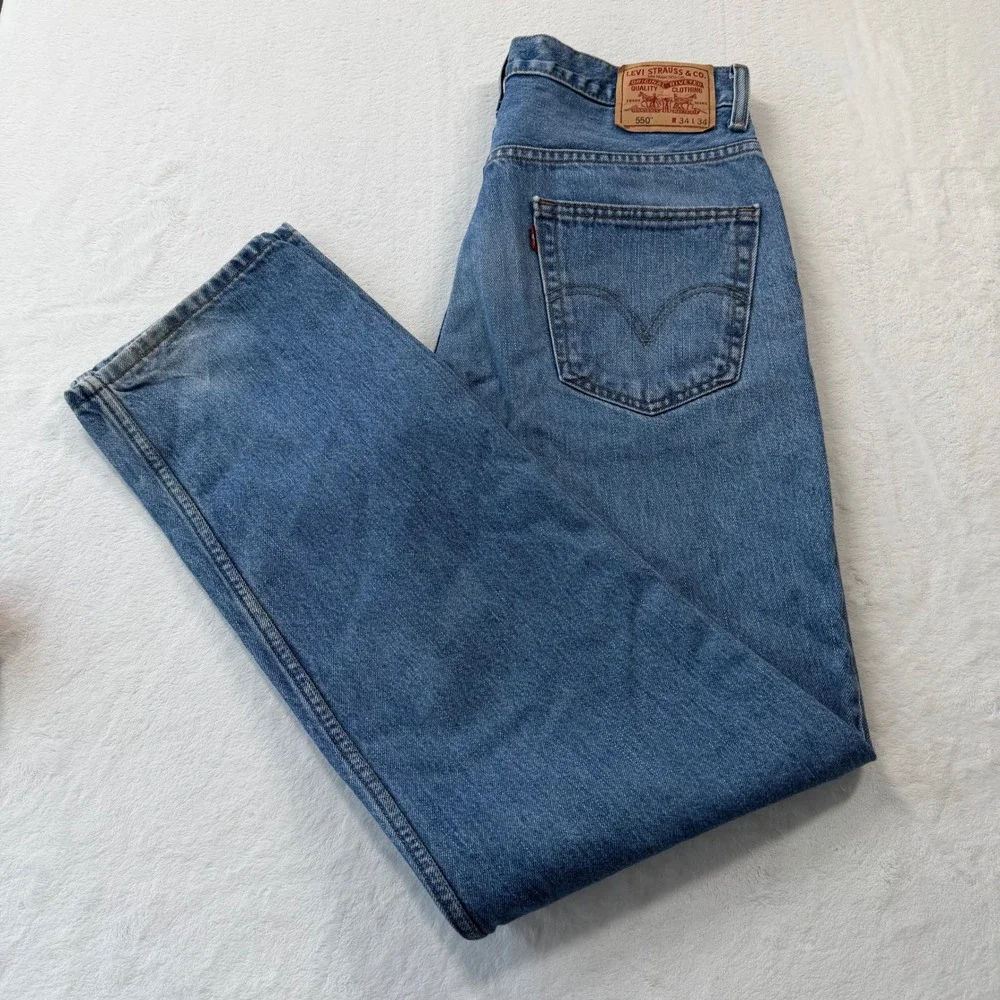 Levi's 550 Relaxed Fit Jeans Mens 34x34 Blue Good Medium Wash Denim